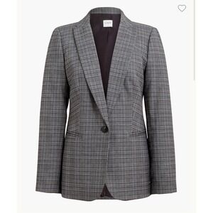 J.CREW Plaid Single Button Blazer Jacket Plus Size 22 NEW Career Academia CB442